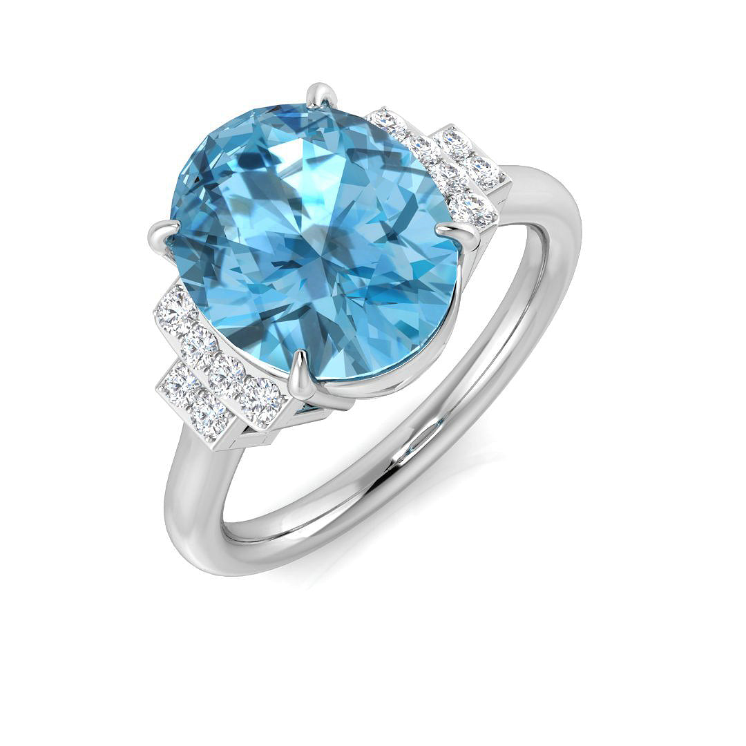 Oval Gemstone Ring