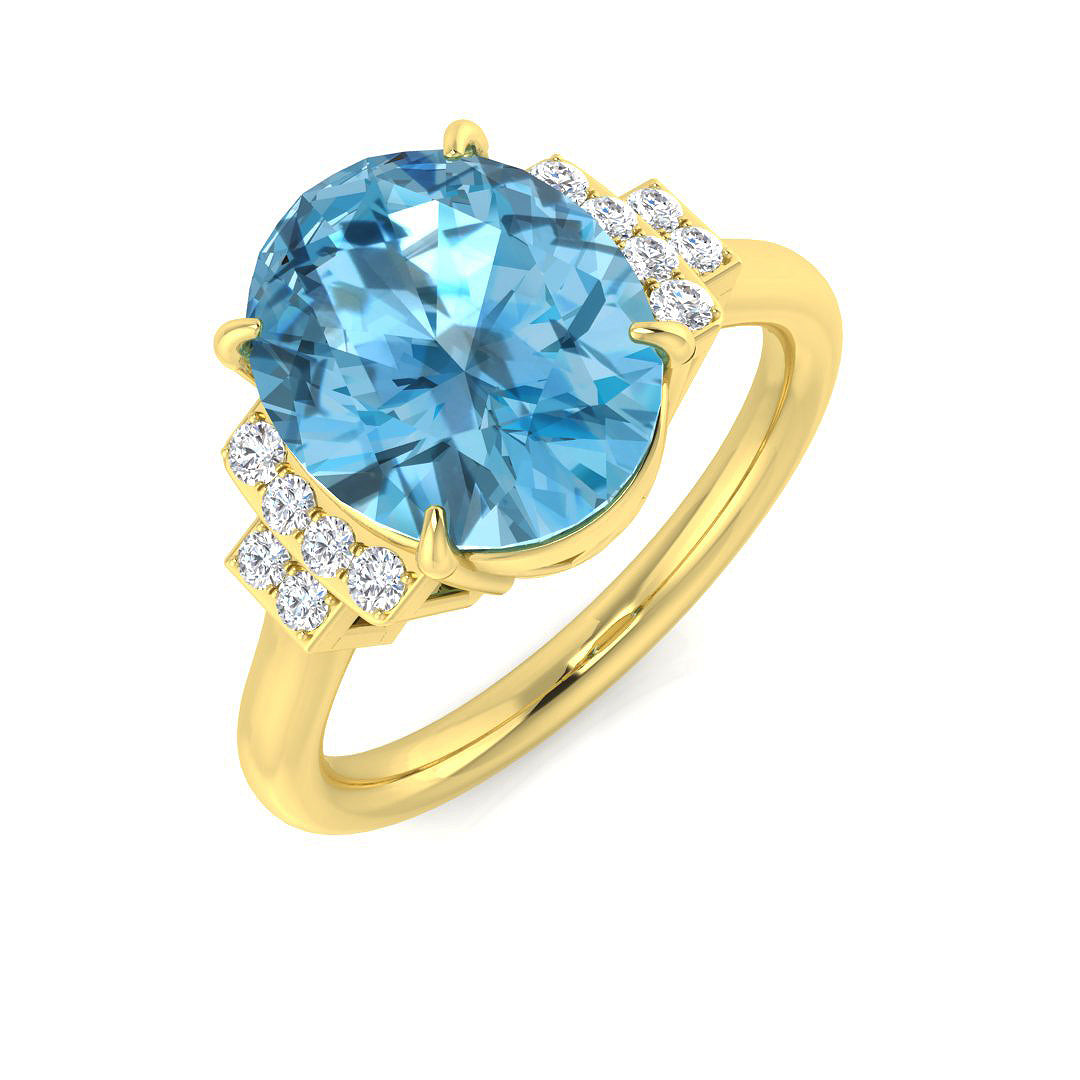 Oval Gemstone Ring