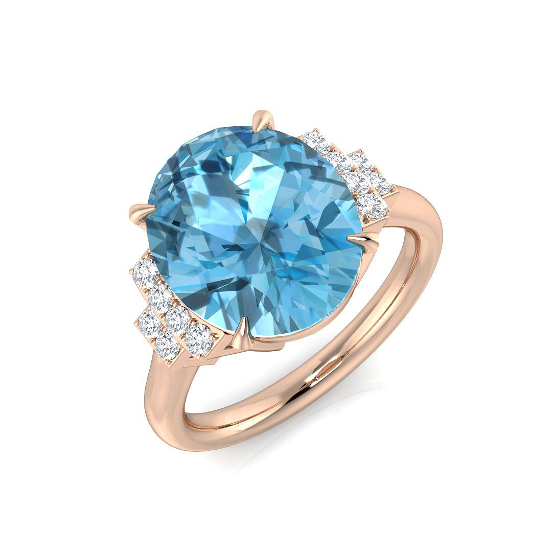 Oval Gemstone Ring