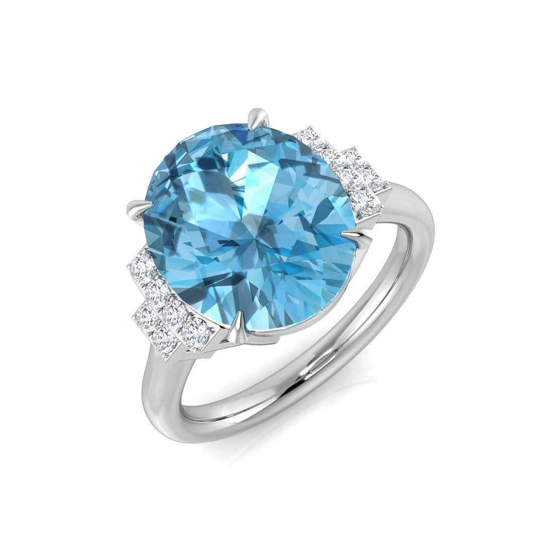 Oval Gemstone Ring