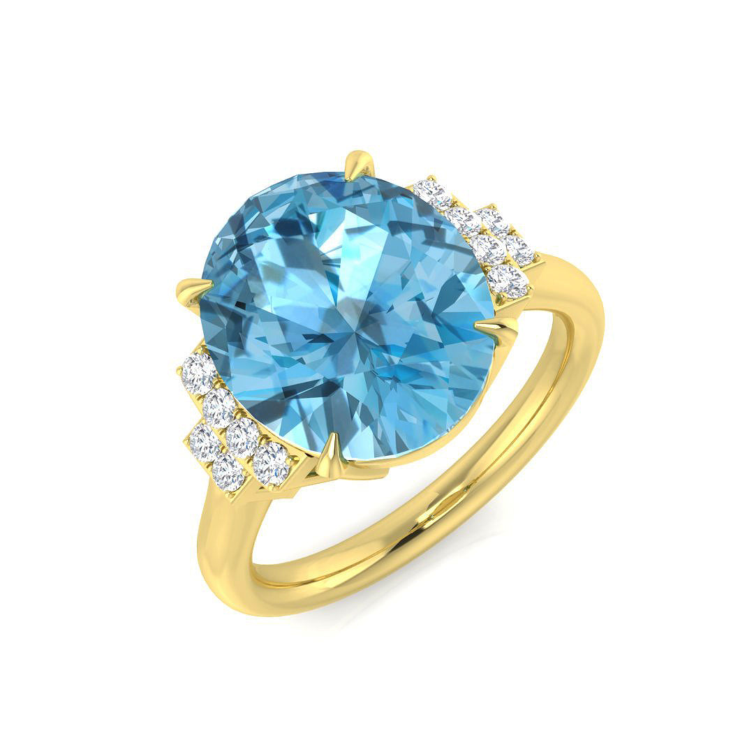Oval Gemstone Ring