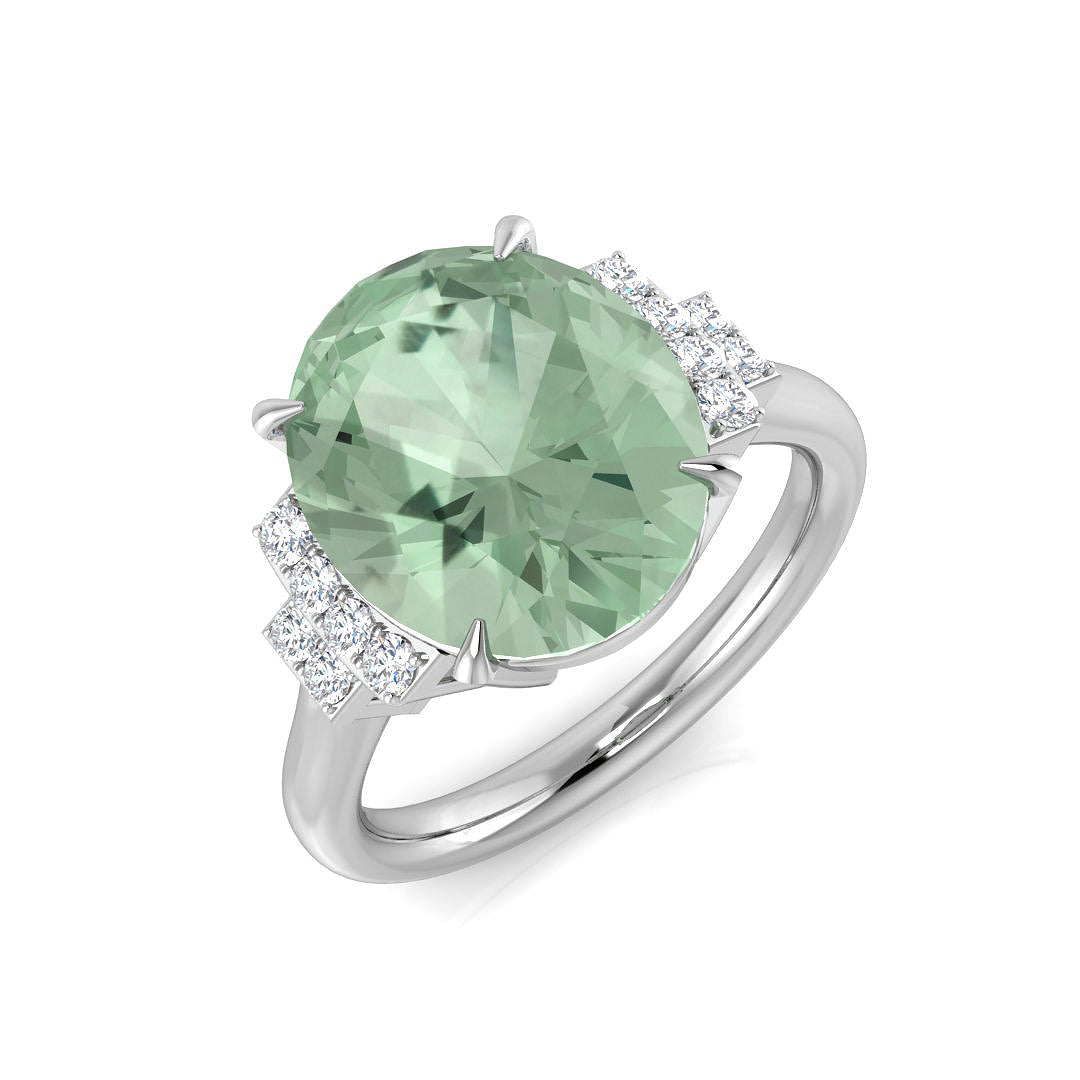 Oval Gemstone Ring