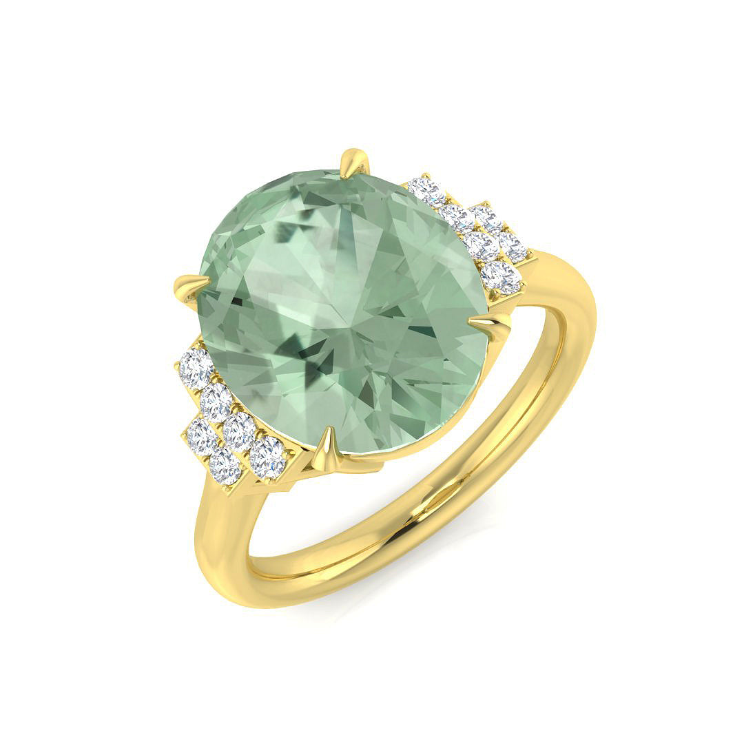 Oval Gemstone Ring