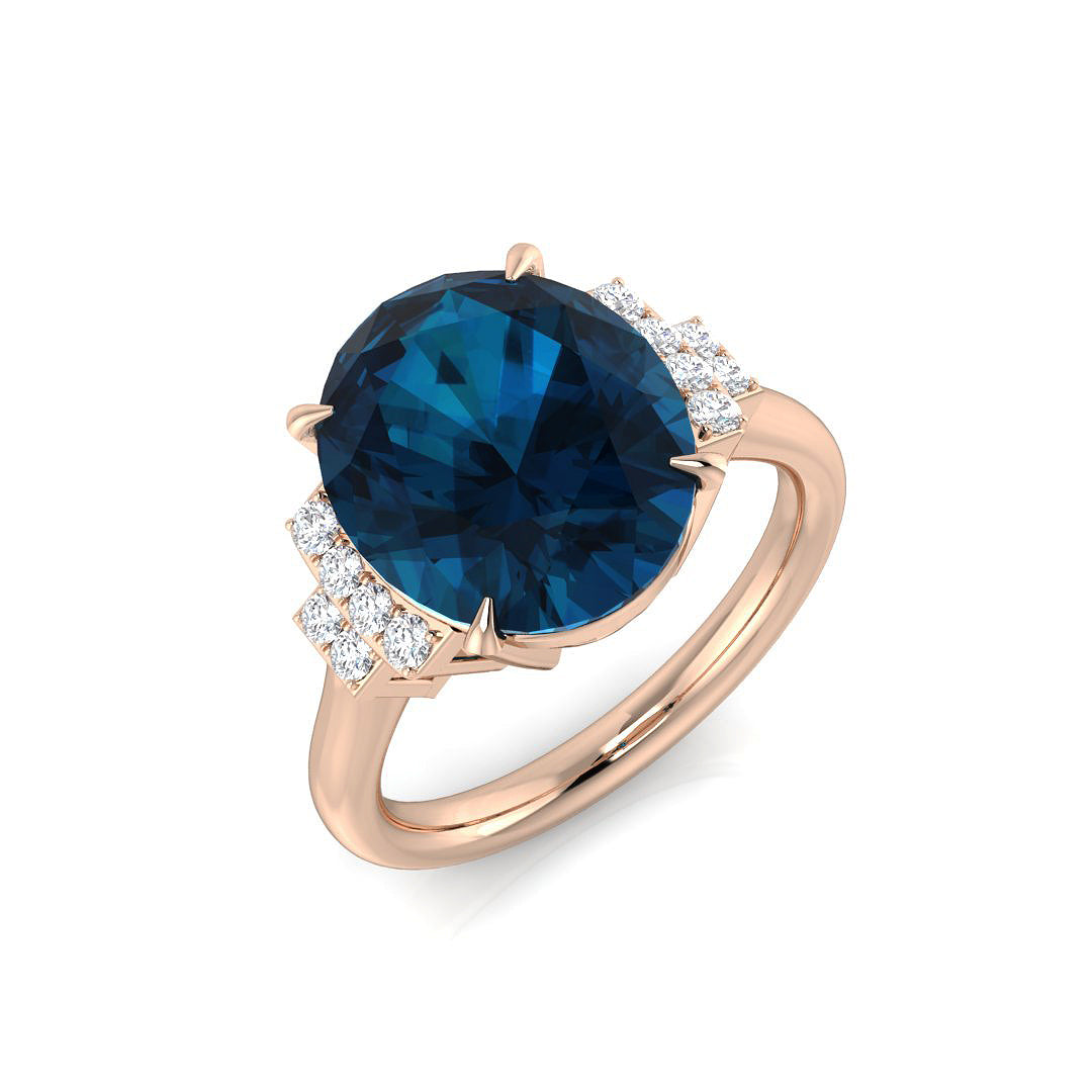 Oval Gemstone Ring