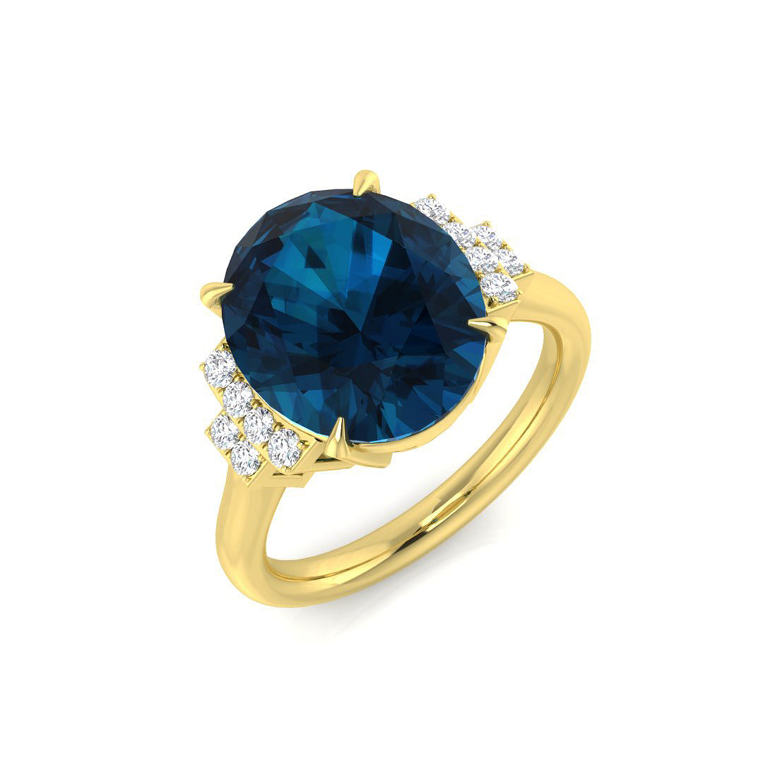Oval Gemstone Ring