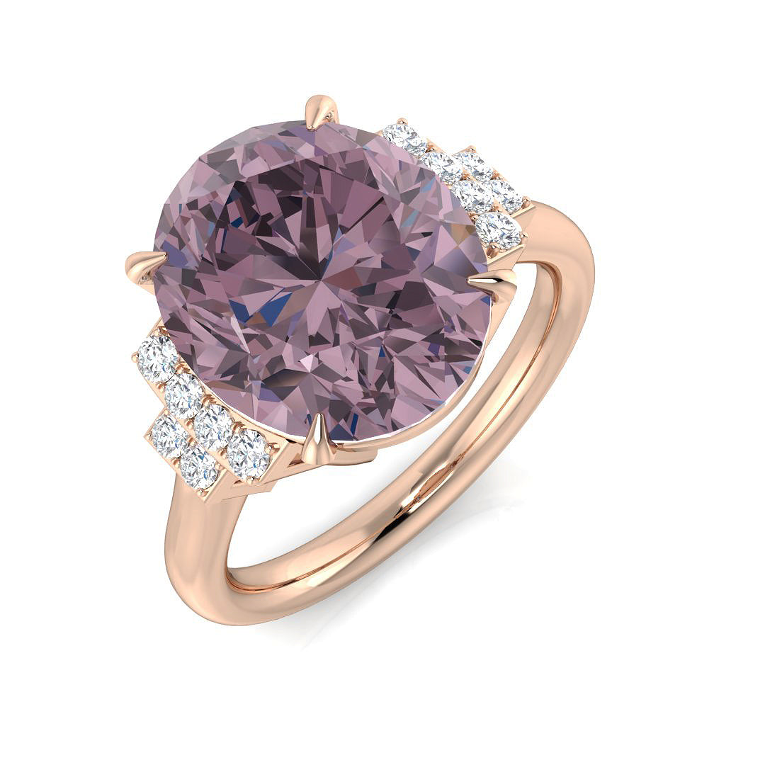 Oval Gemstone Ring