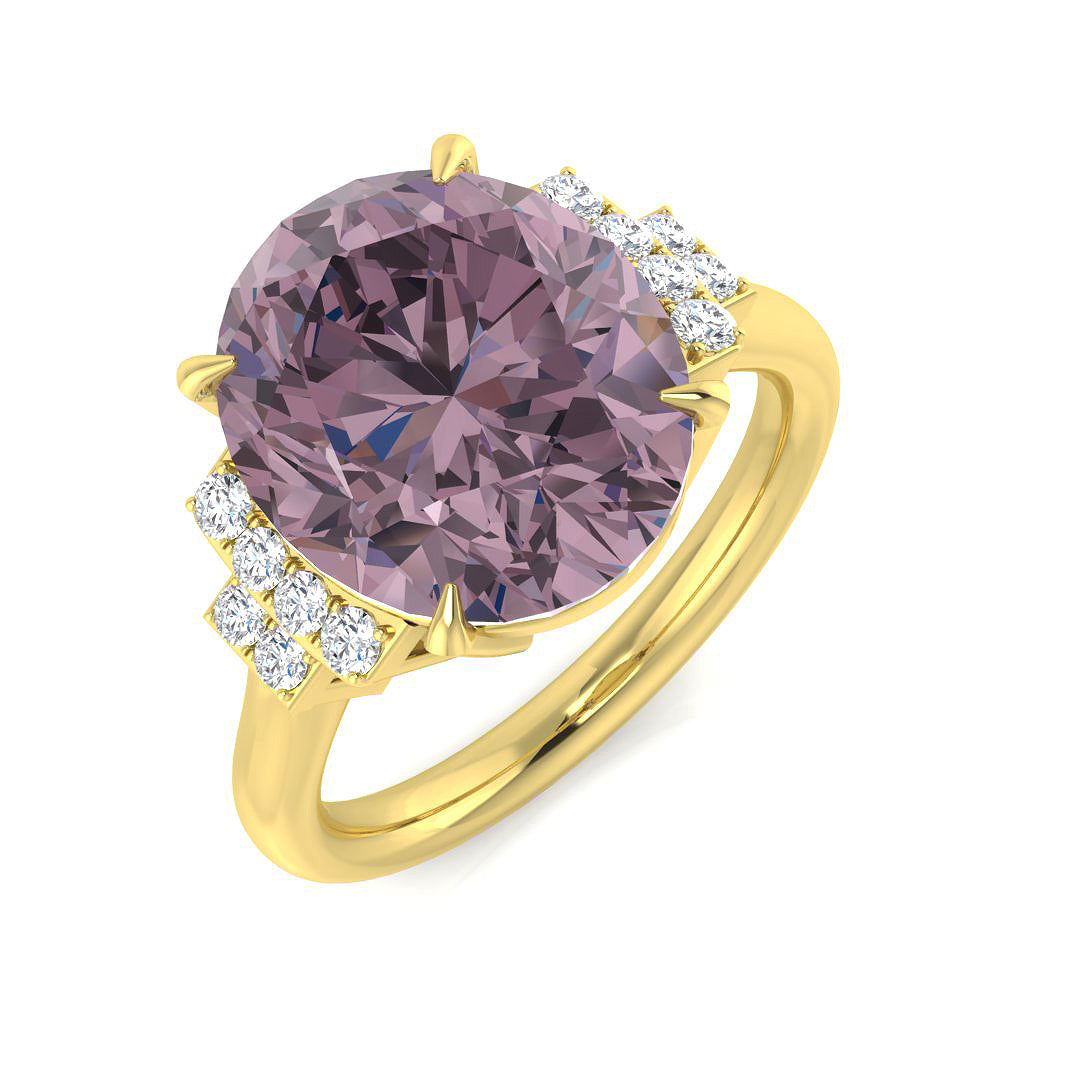 Oval Gemstone Ring
