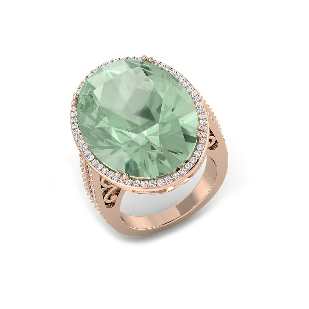Oval Gemstone Ring
