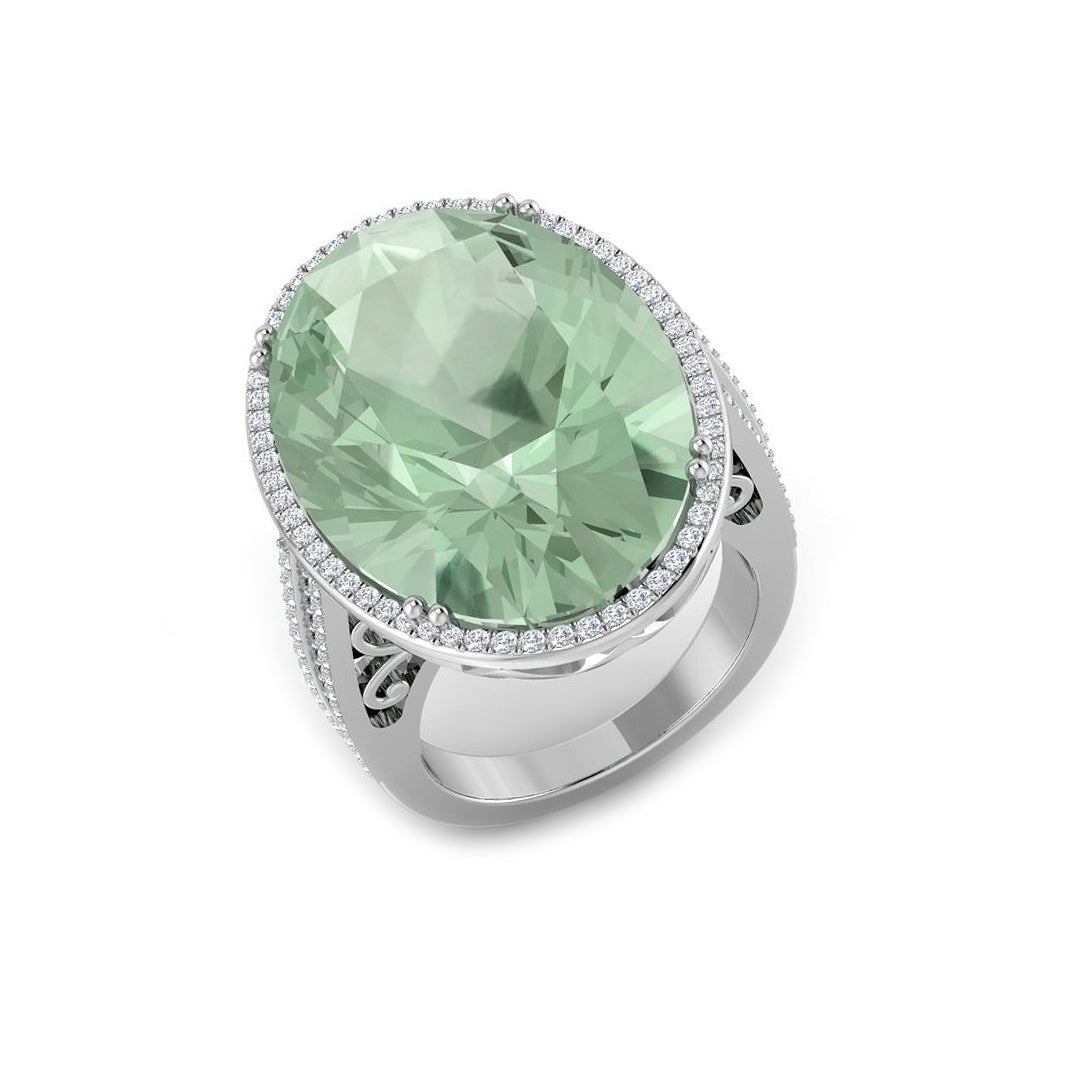Oval Gemstone Ring
