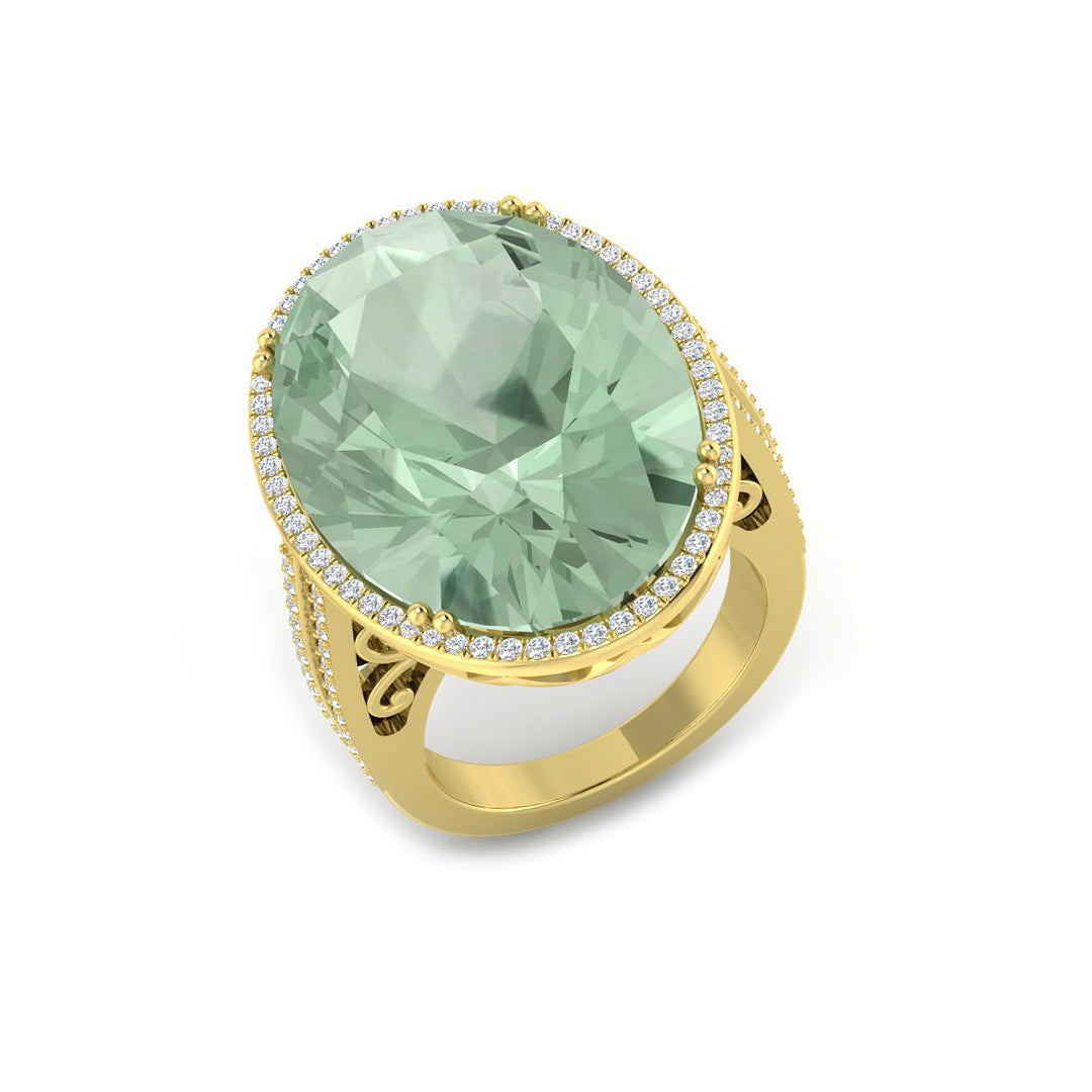 Oval Gemstone Ring