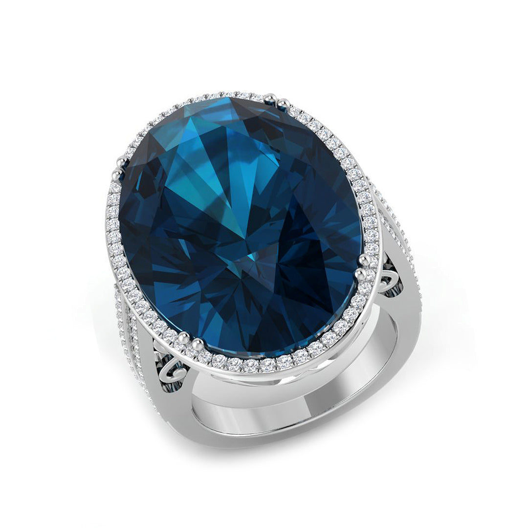 Oval Gemstone Ring