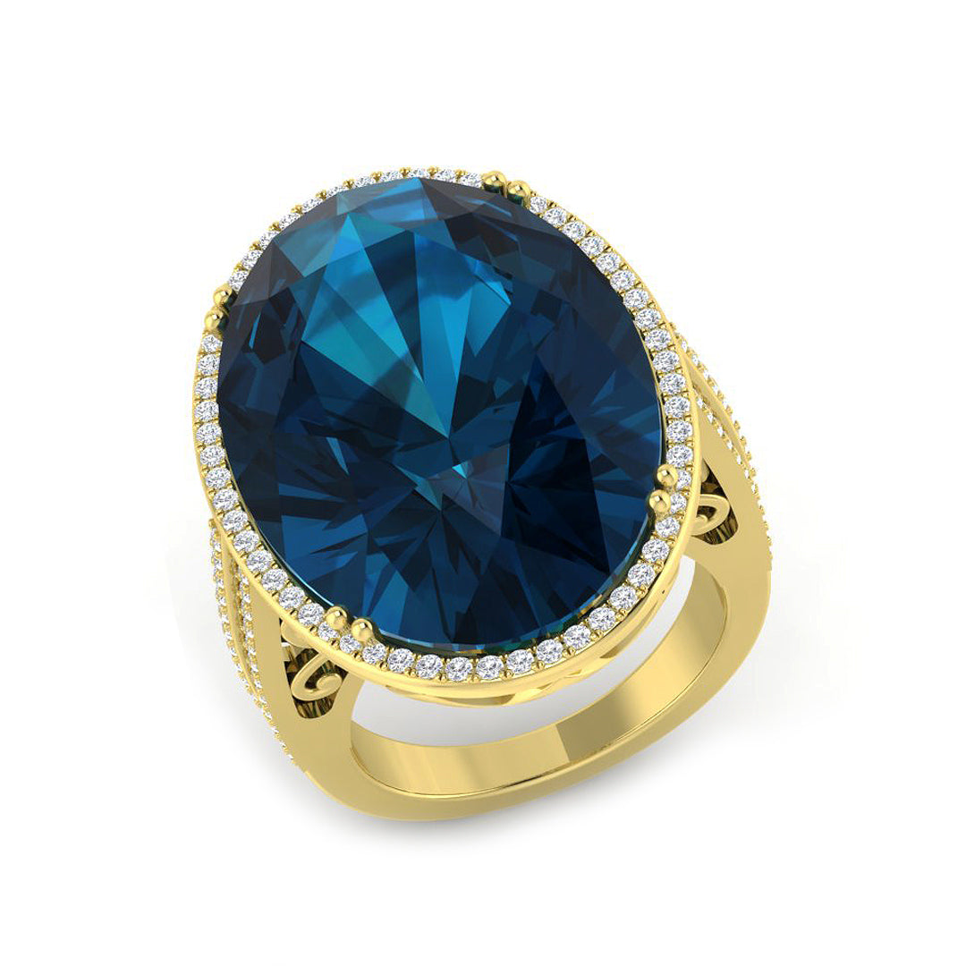 Oval Gemstone Ring