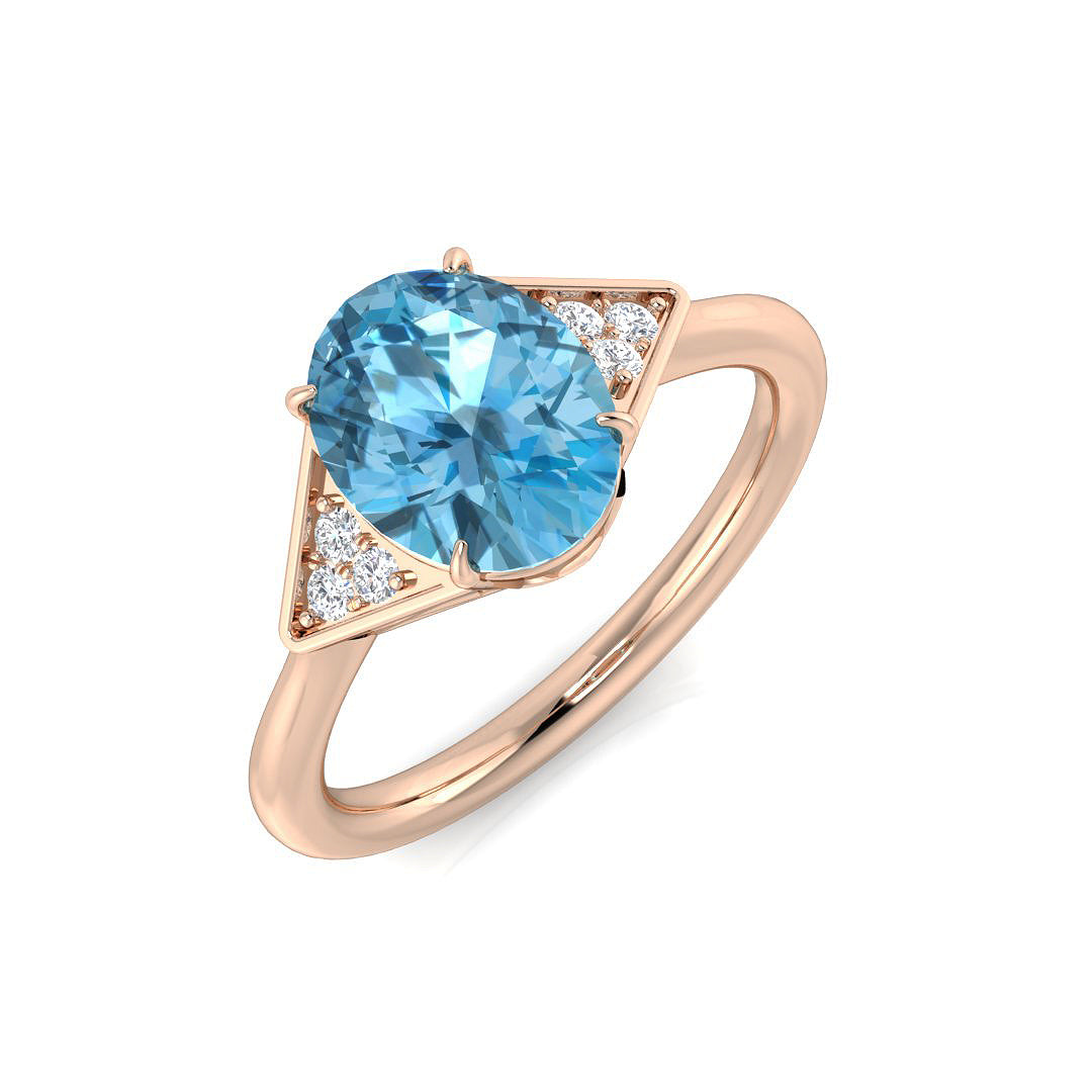 Oval Gemstone Ring