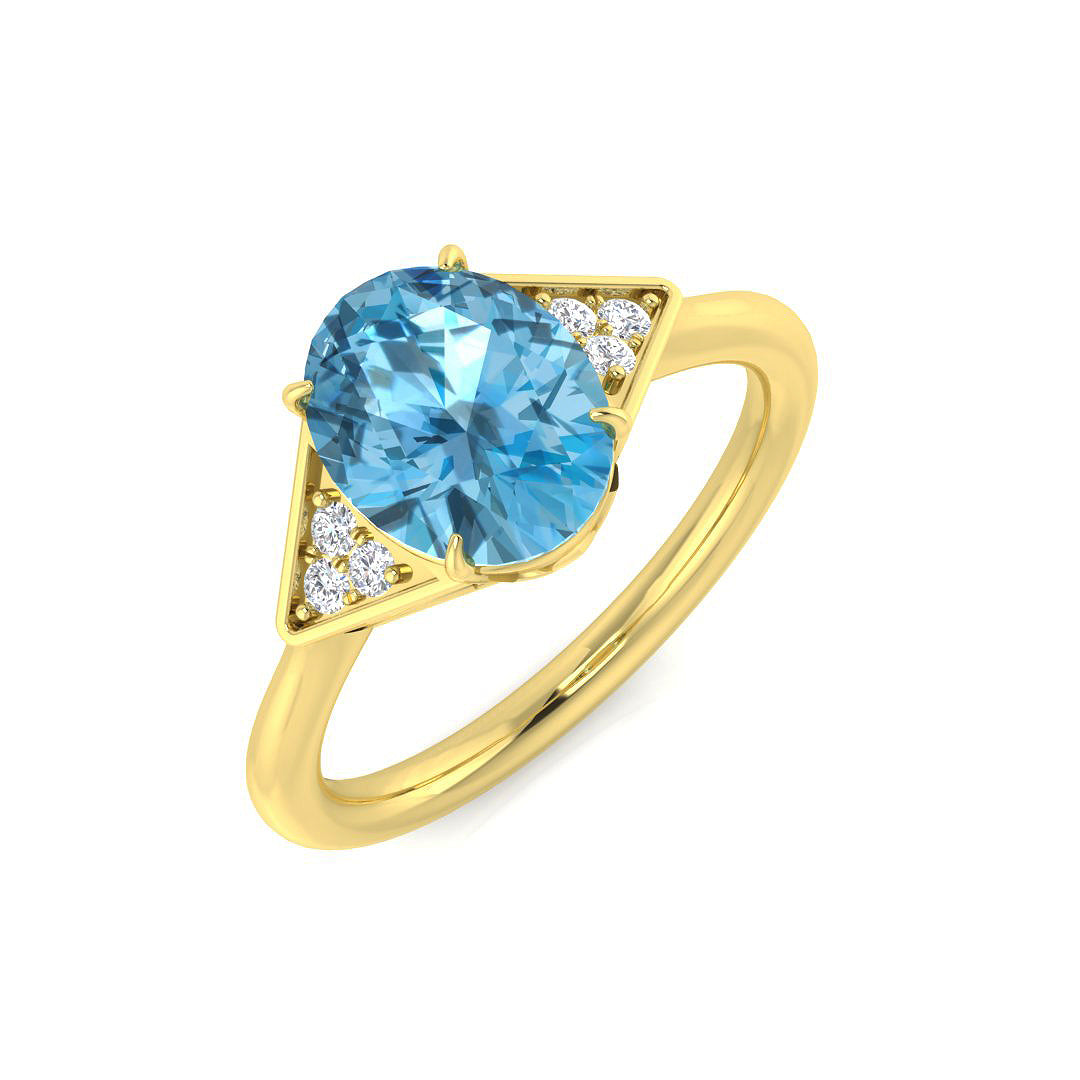 Oval Gemstone Ring