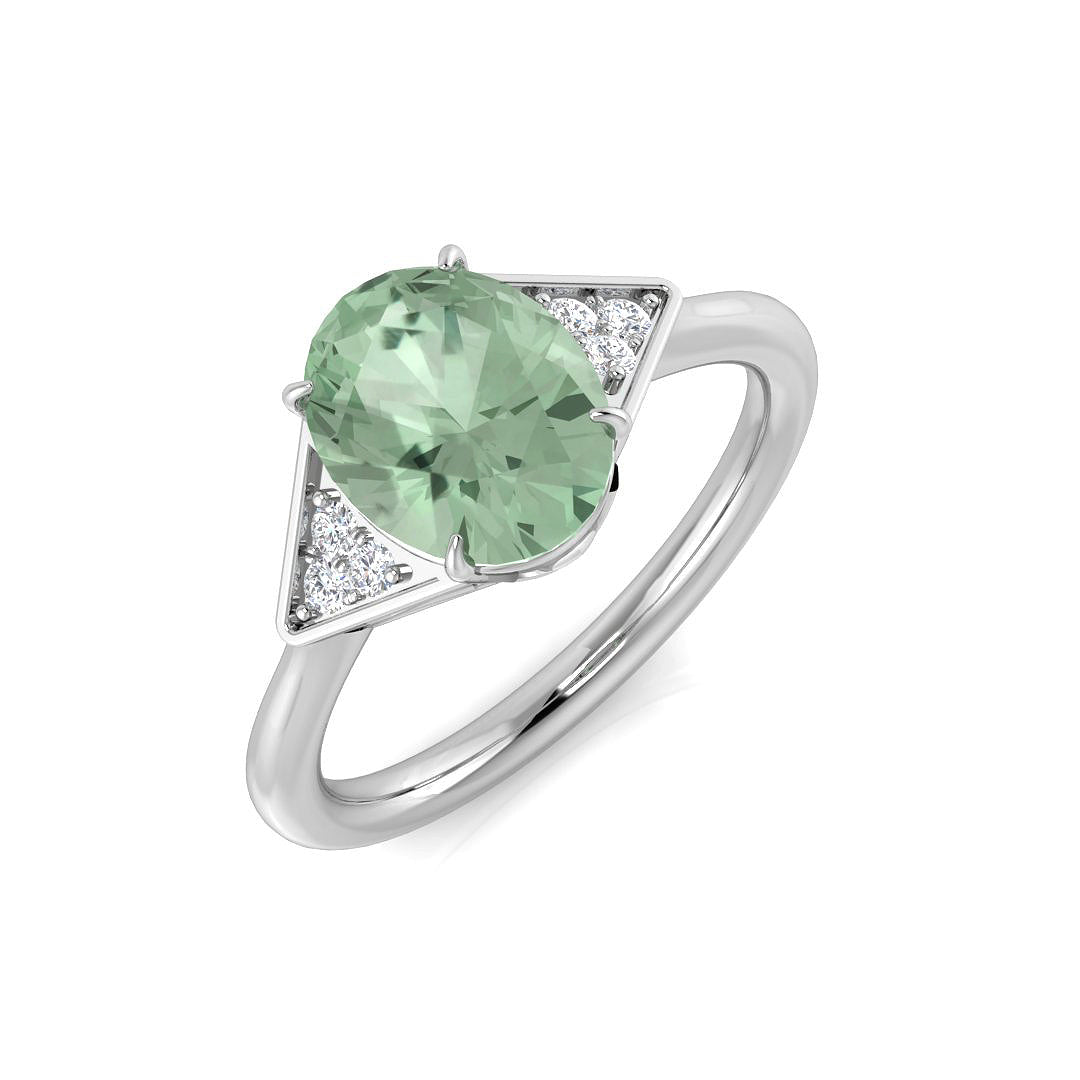 Oval Gemstone Ring