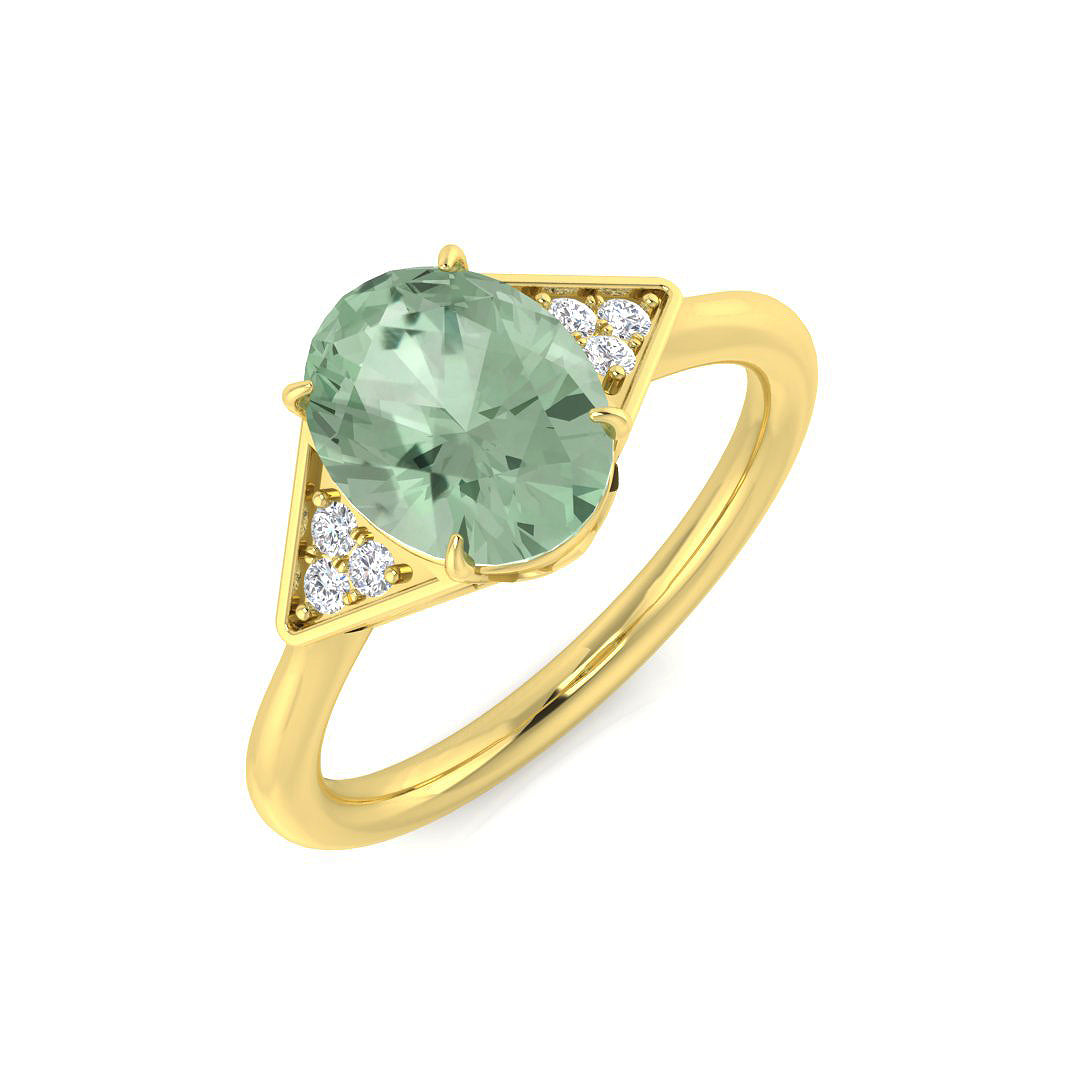 Oval Gemstone Ring