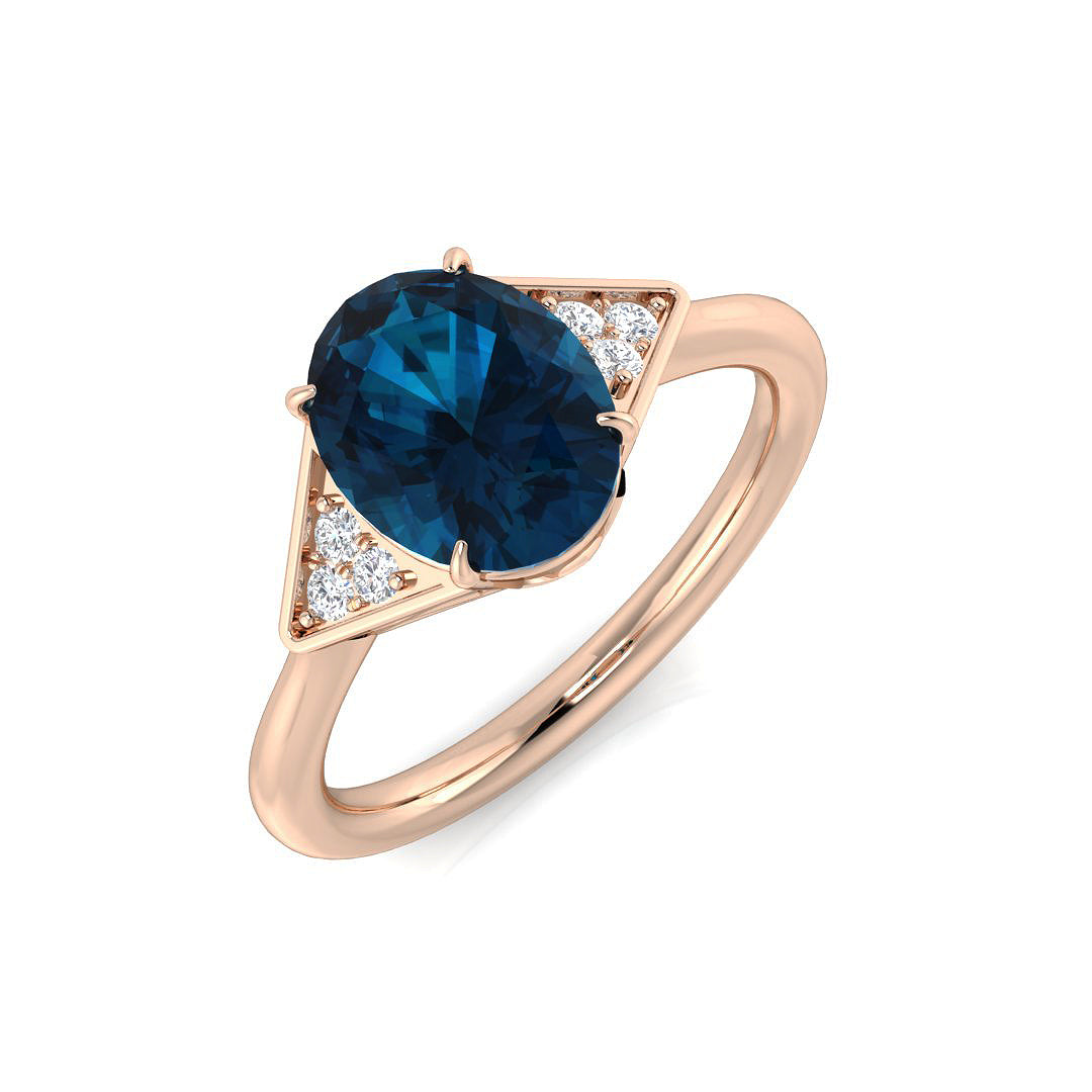 Oval Gemstone Ring