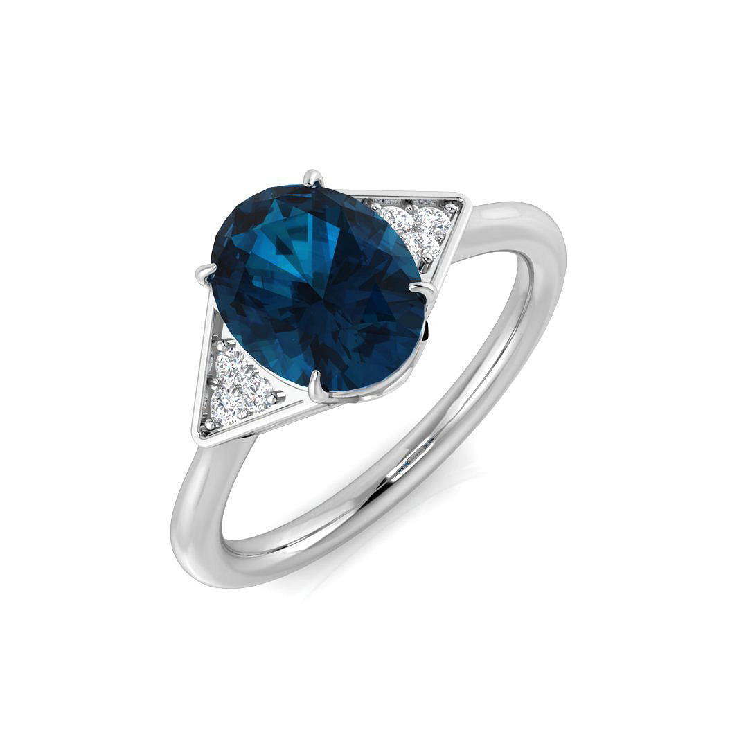 Oval Gemstone Ring