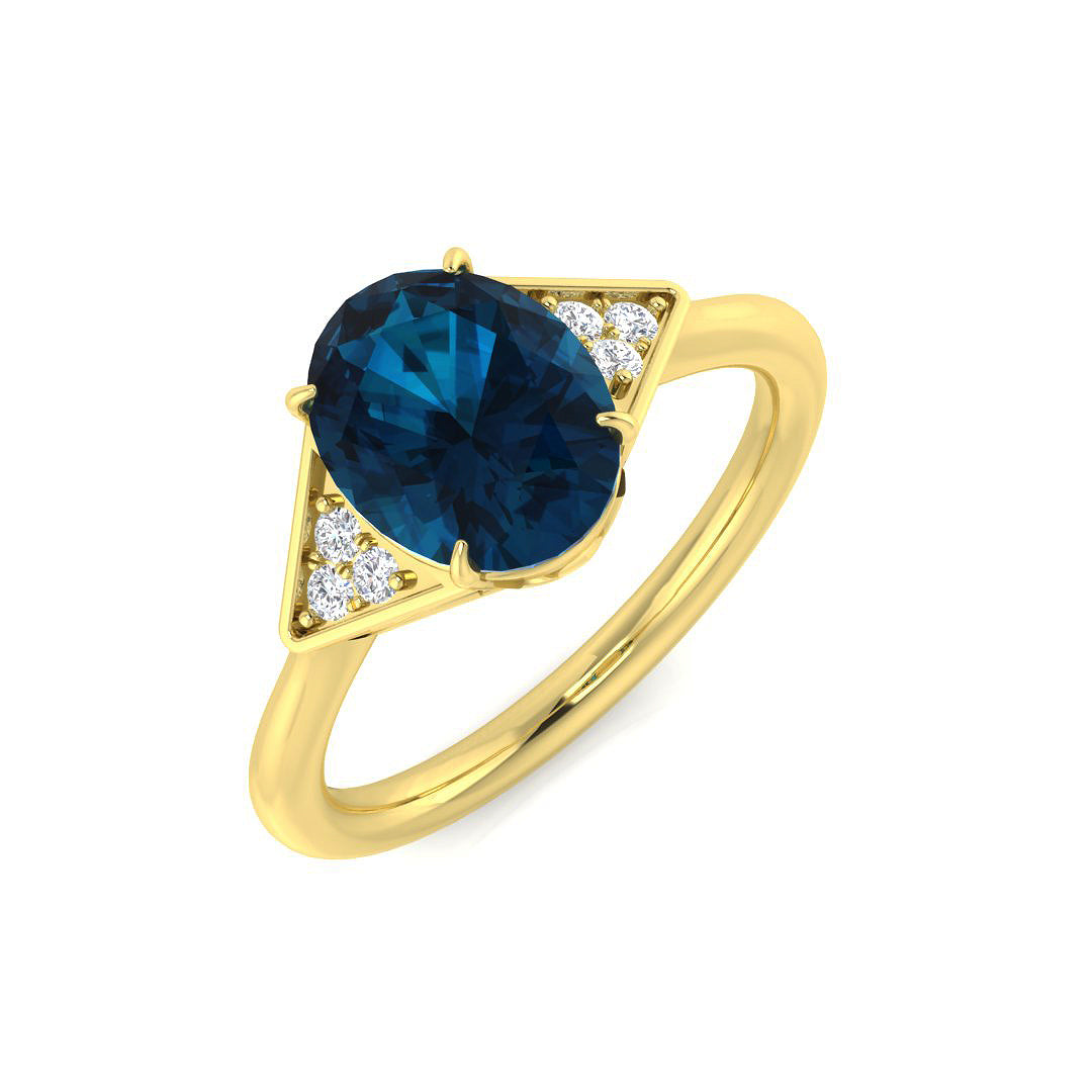 Oval Gemstone Ring
