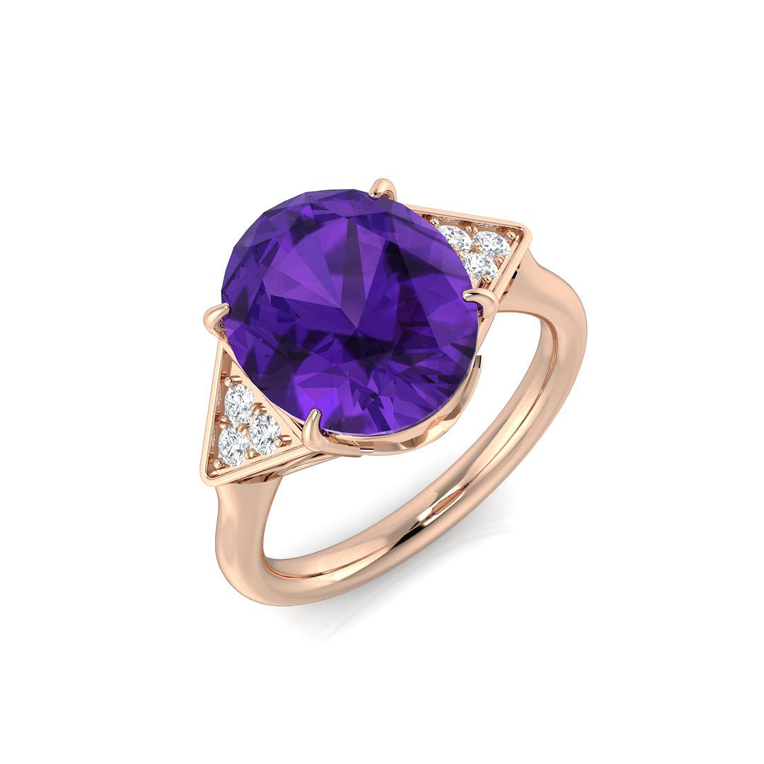 Oval Gemstone Ring