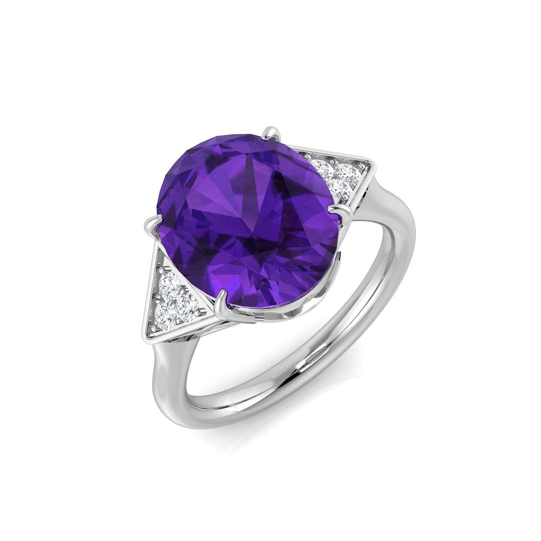 Oval Gemstone Ring