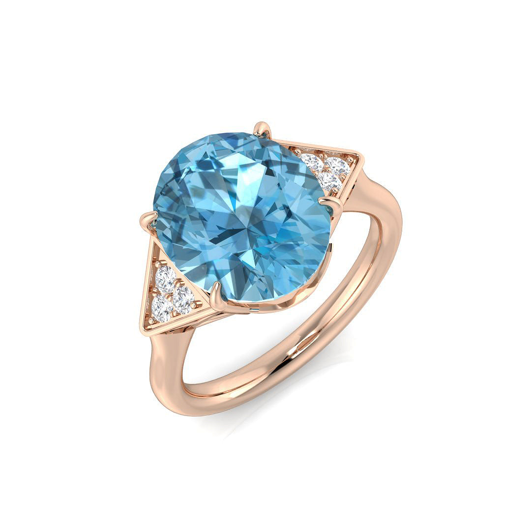 Oval Gemstone Ring