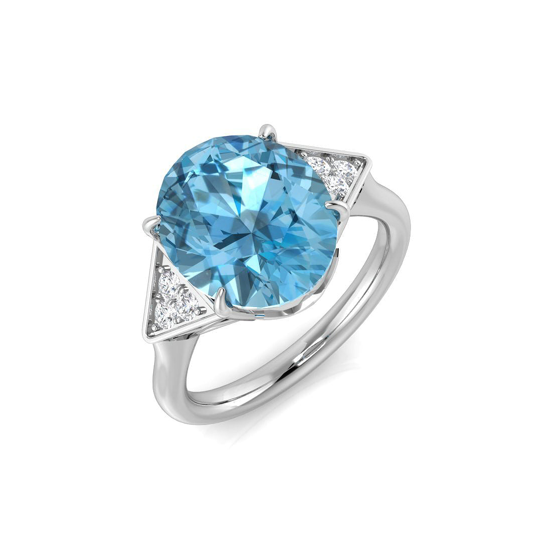 Oval Gemstone Ring
