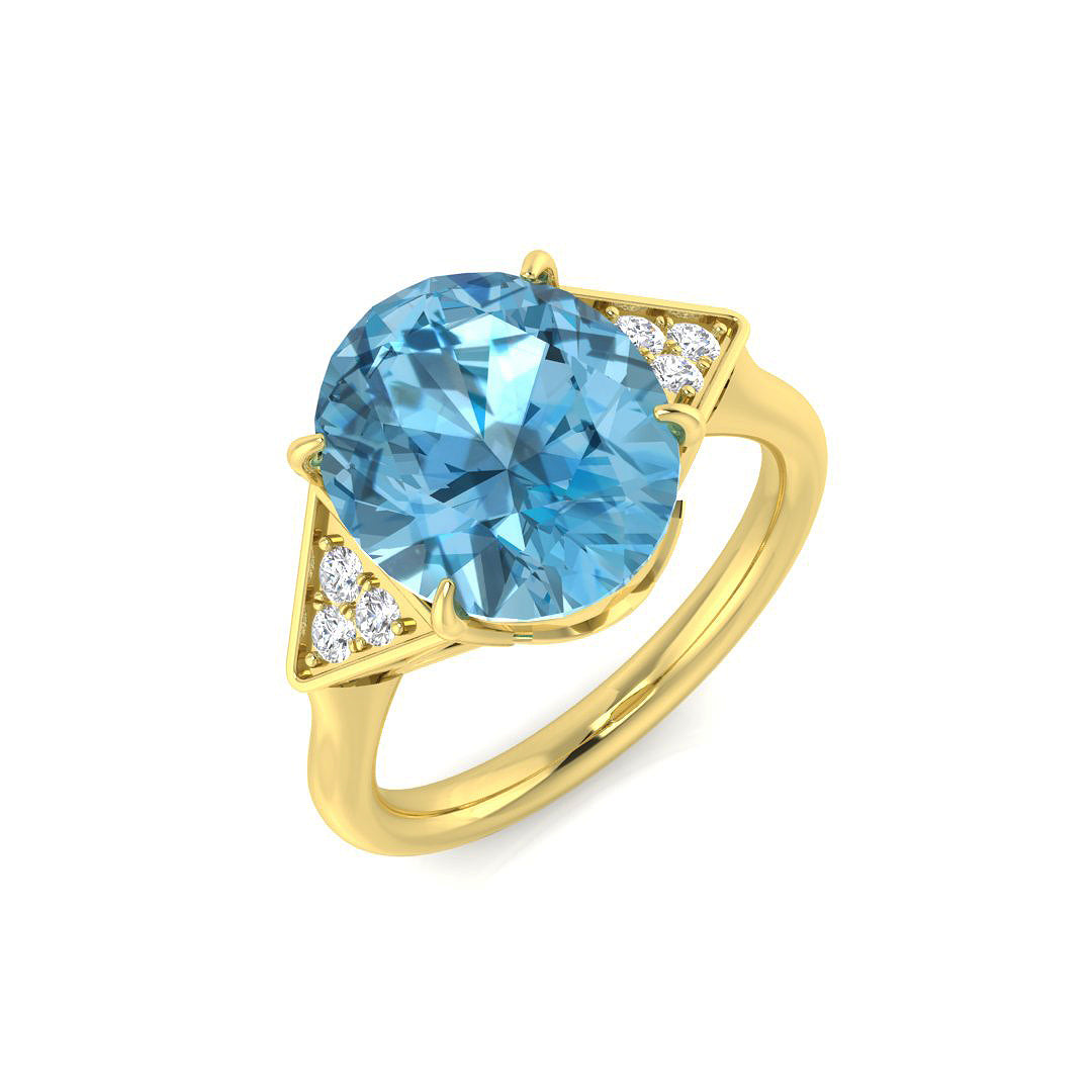 Oval Gemstone Ring
