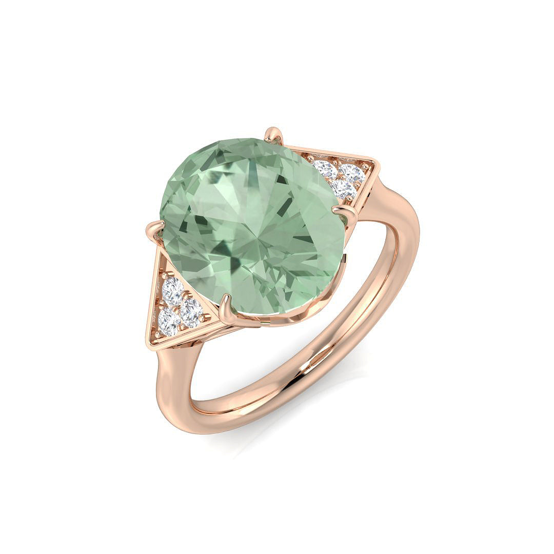 Oval Gemstone Ring