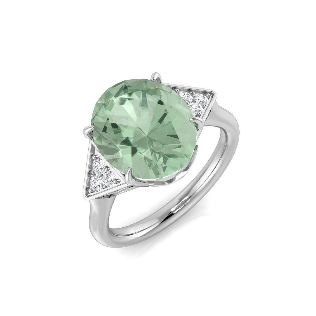 Oval Gemstone Ring