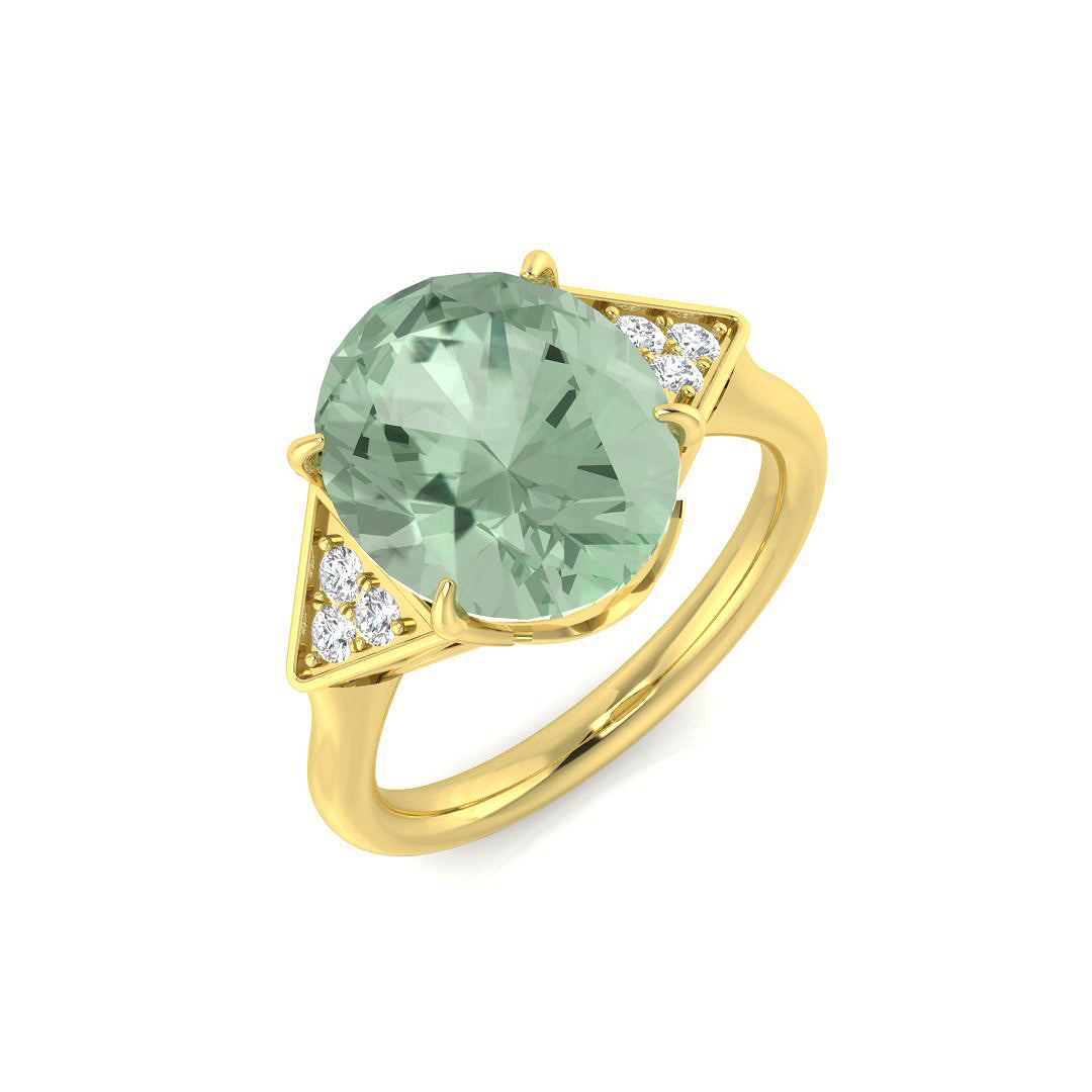 Oval Gemstone Ring