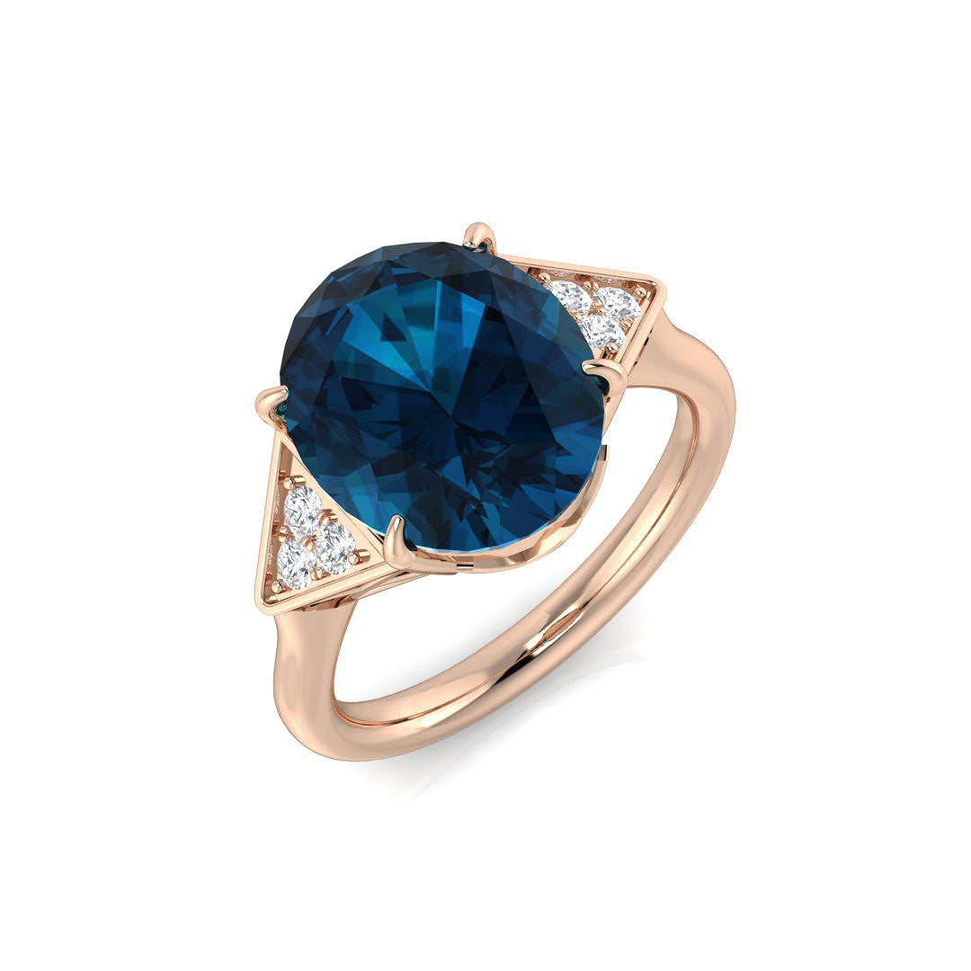 Oval Gemstone Ring