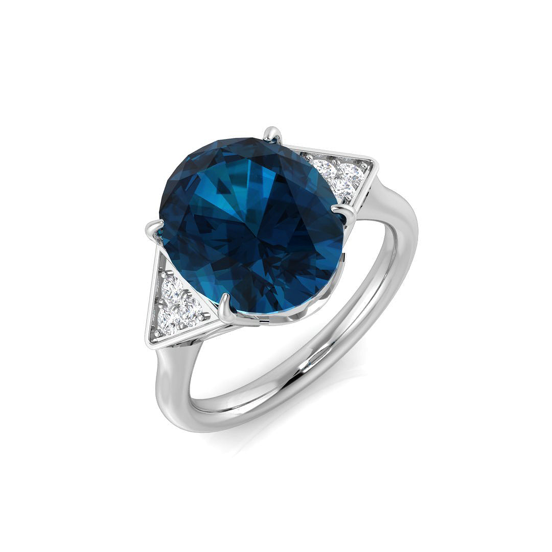 Oval Gemstone Ring