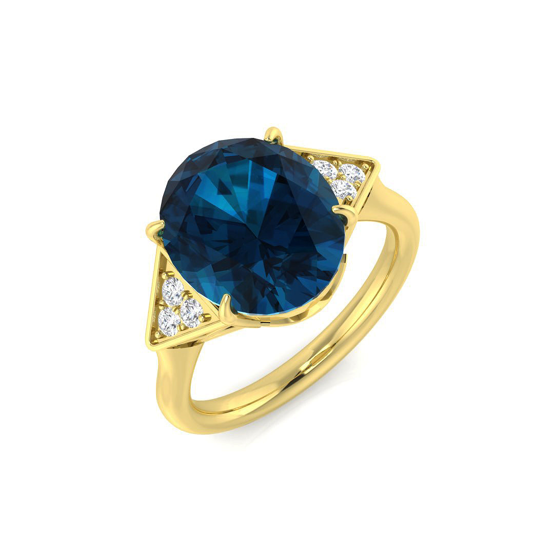 Oval Gemstone Ring
