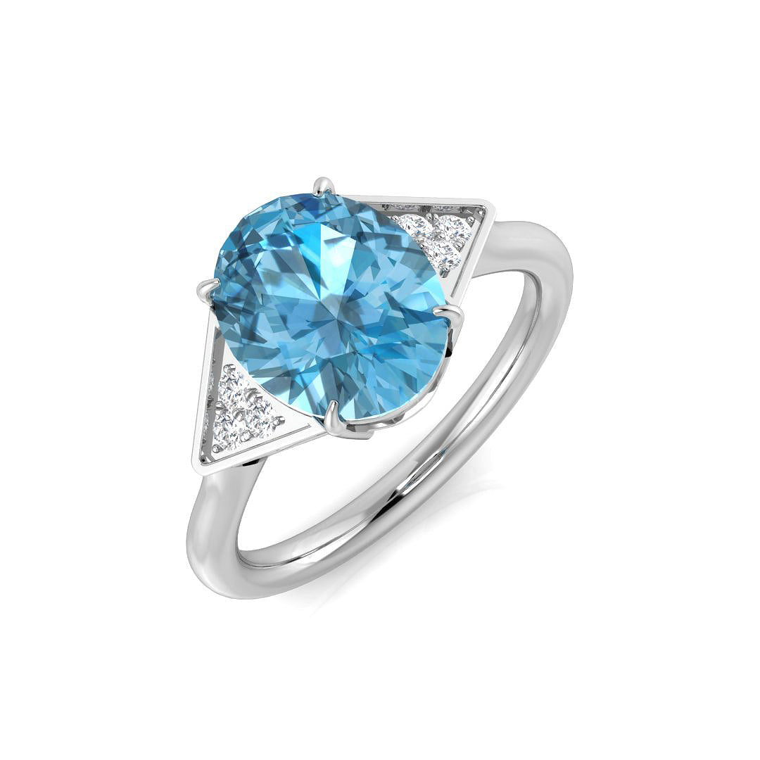 Oval Gemstone Ring