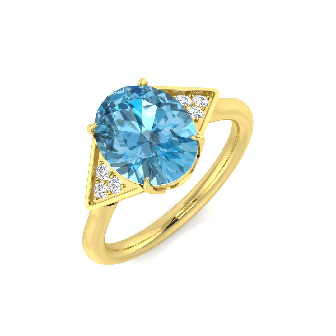 Oval Gemstone Ring