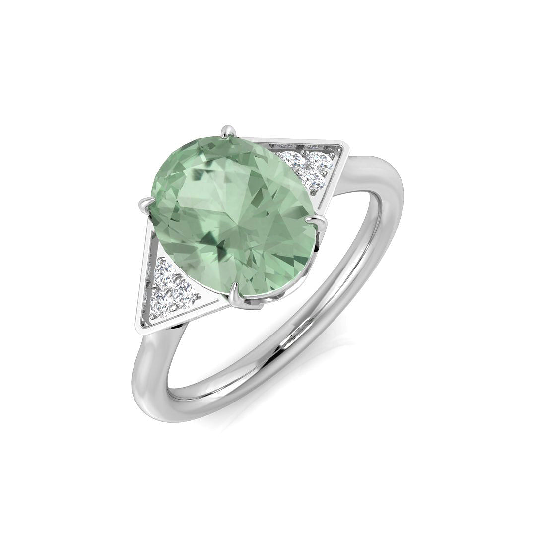 Oval Gemstone Ring