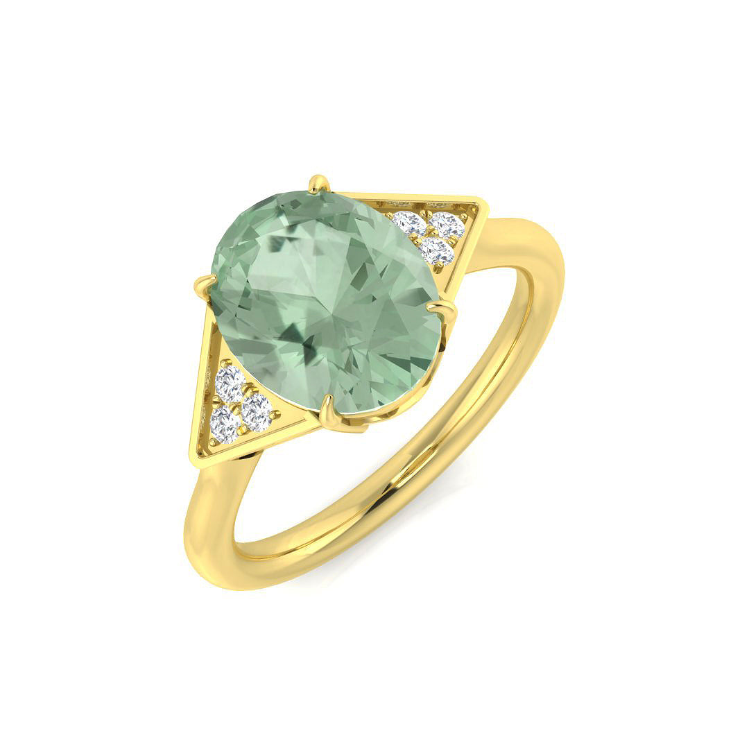 Oval Gemstone Ring