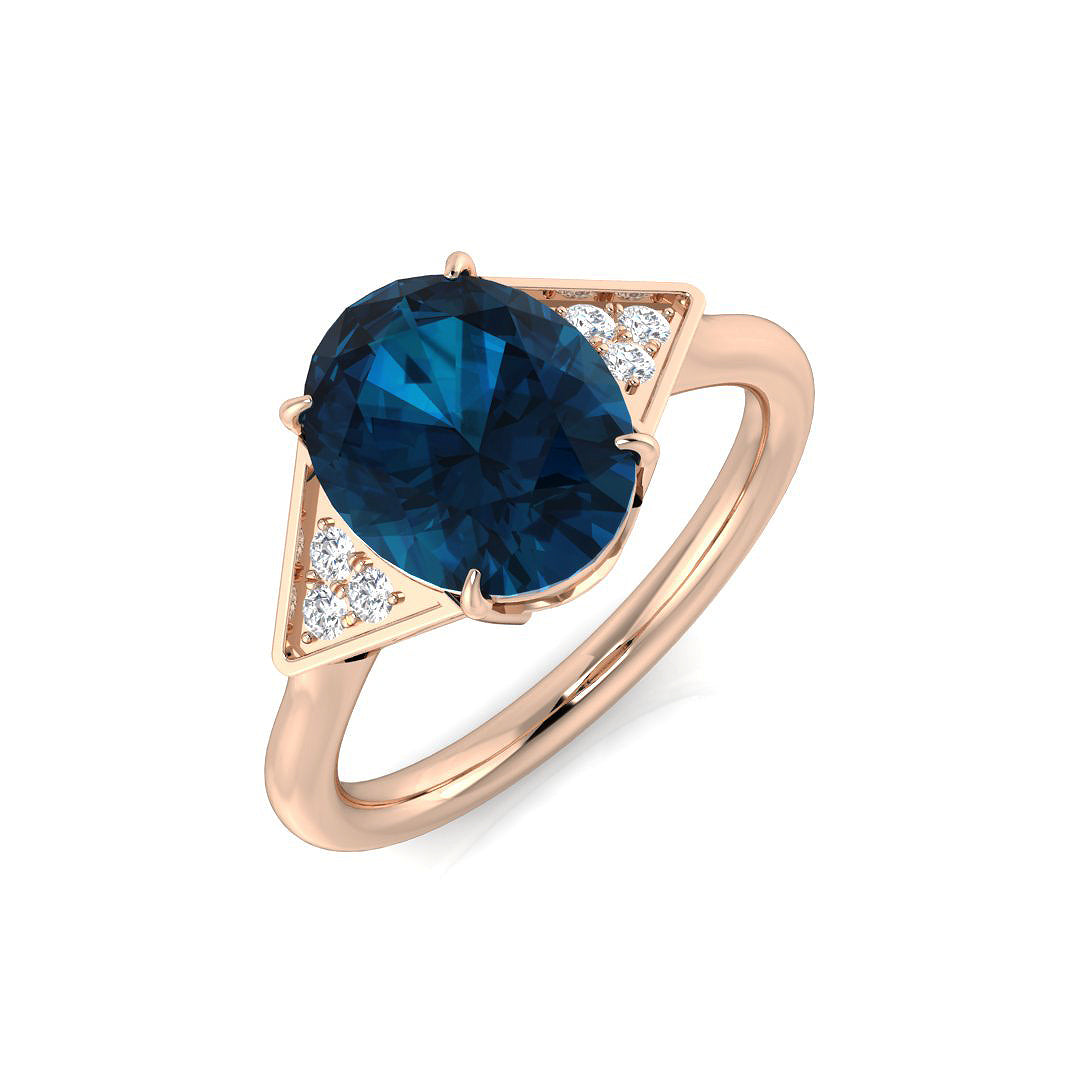 Oval Gemstone Ring