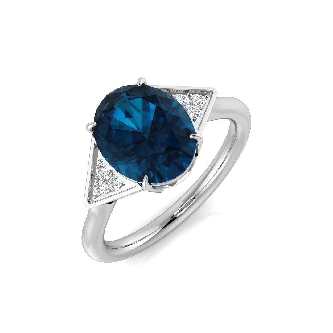Oval Gemstone Ring