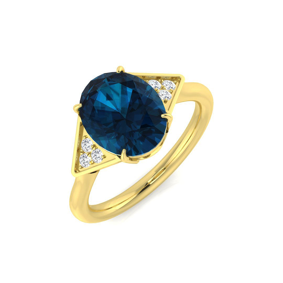 Oval Gemstone Ring