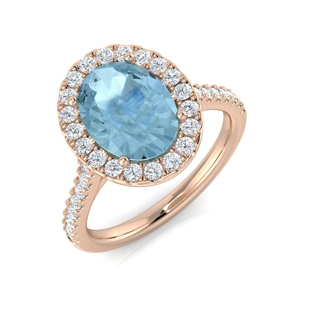 Oval Aquamarine Ring