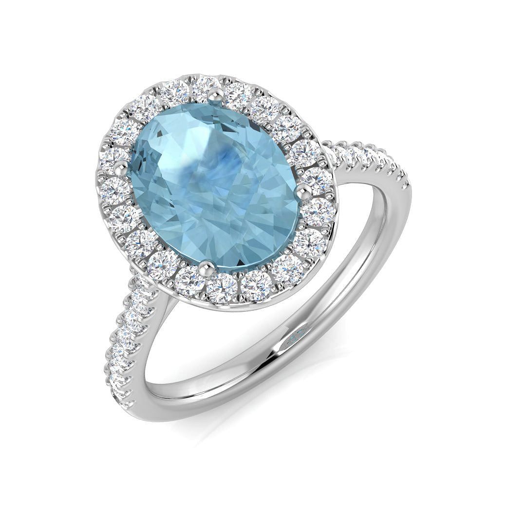 Oval Aquamarine Ring