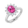 Oval Pink Sapphire Ring