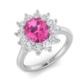 Oval Pink Sapphire Ring