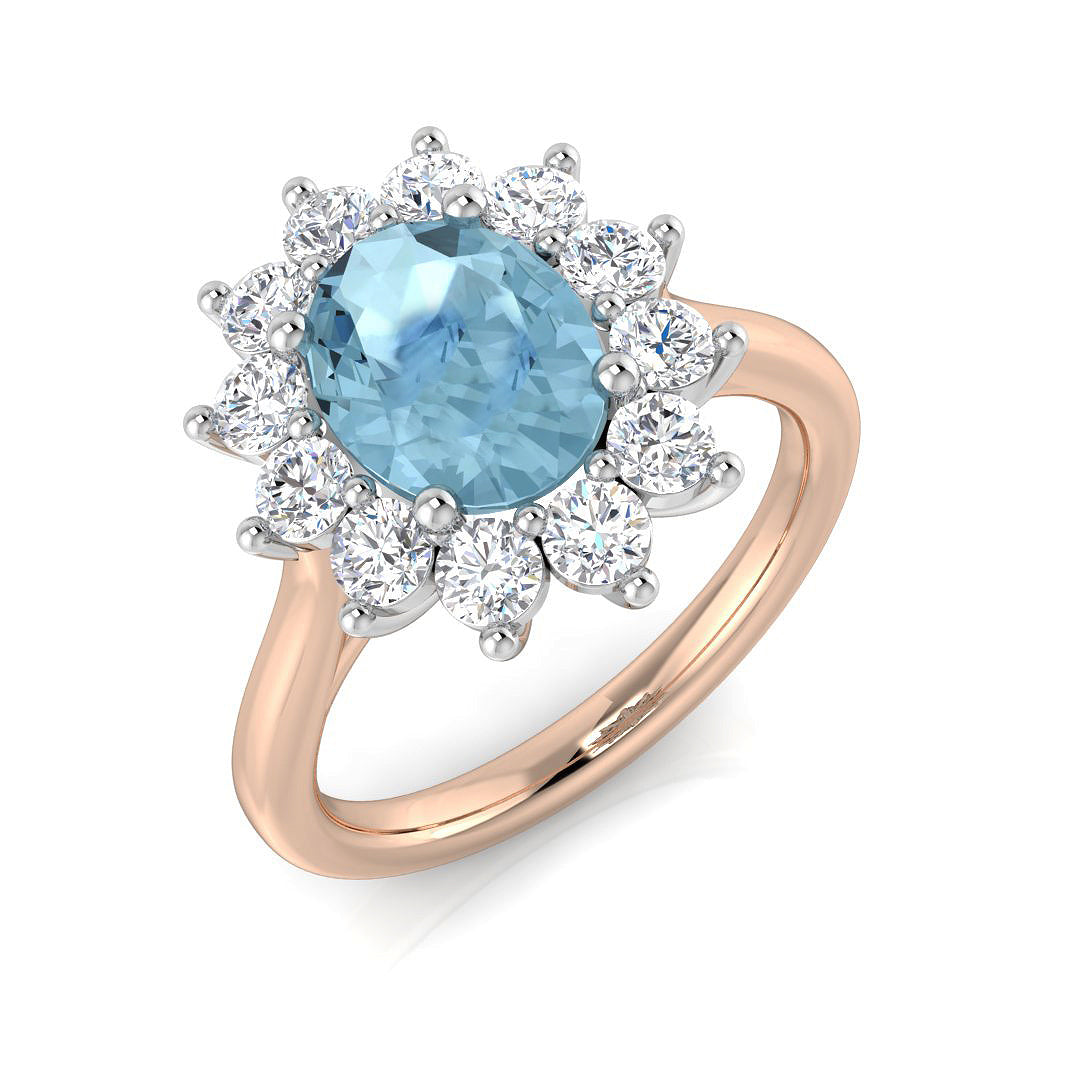 Oval Aquamarine Ring