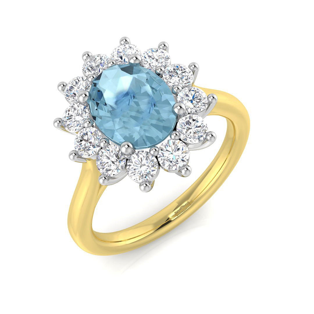 Oval Aquamarine Ring