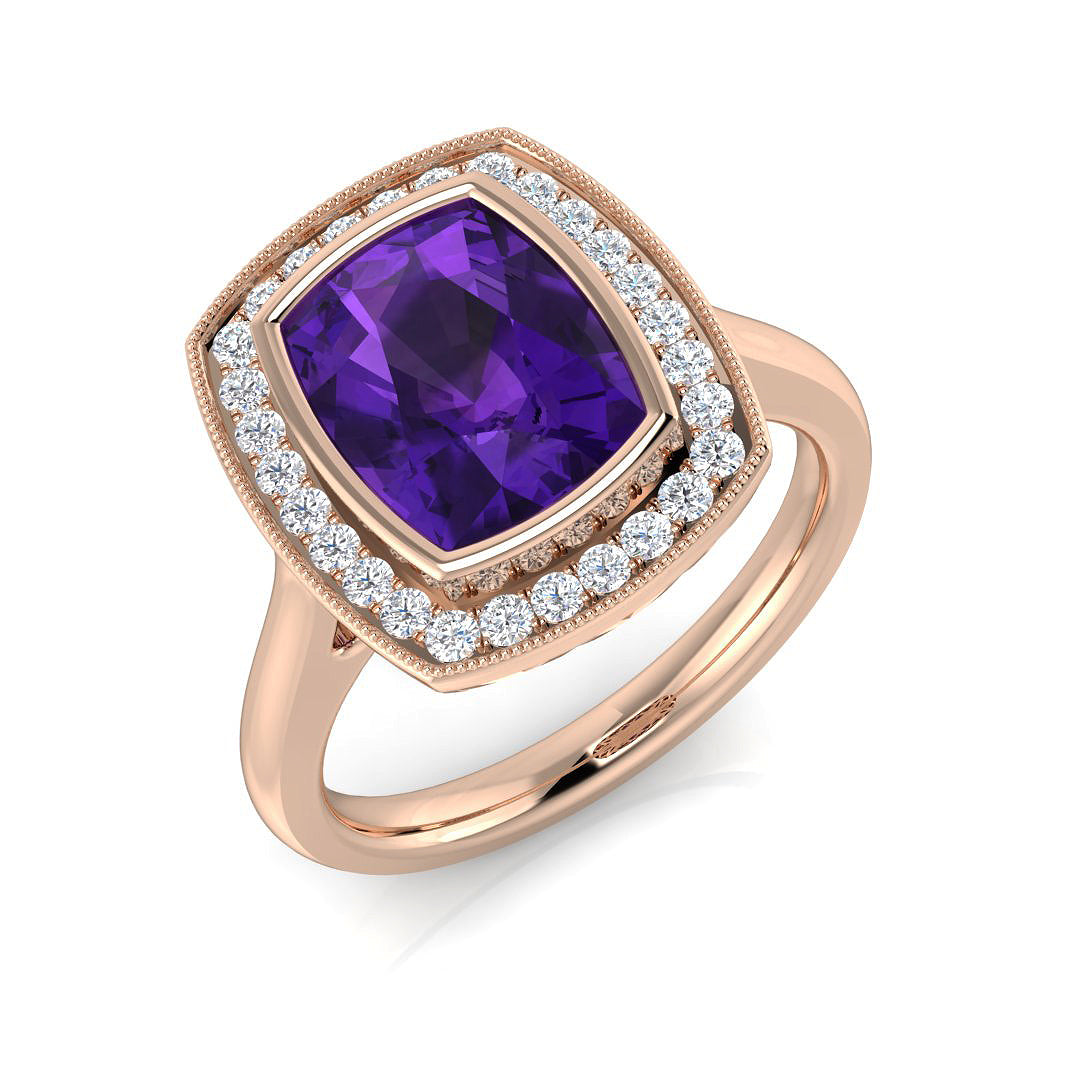 Cushion Gemstone Ring