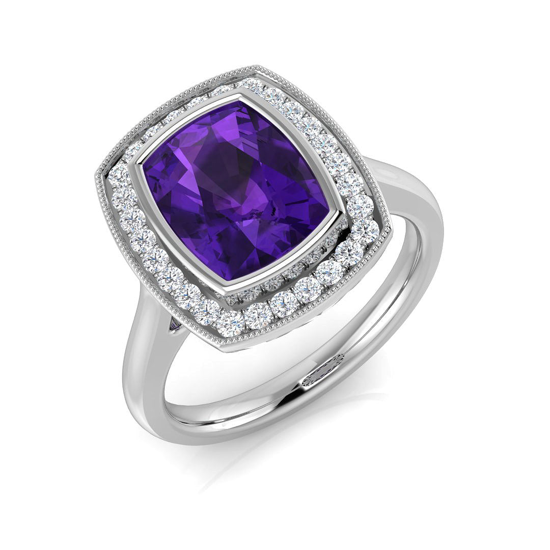 Cushion Gemstone Ring