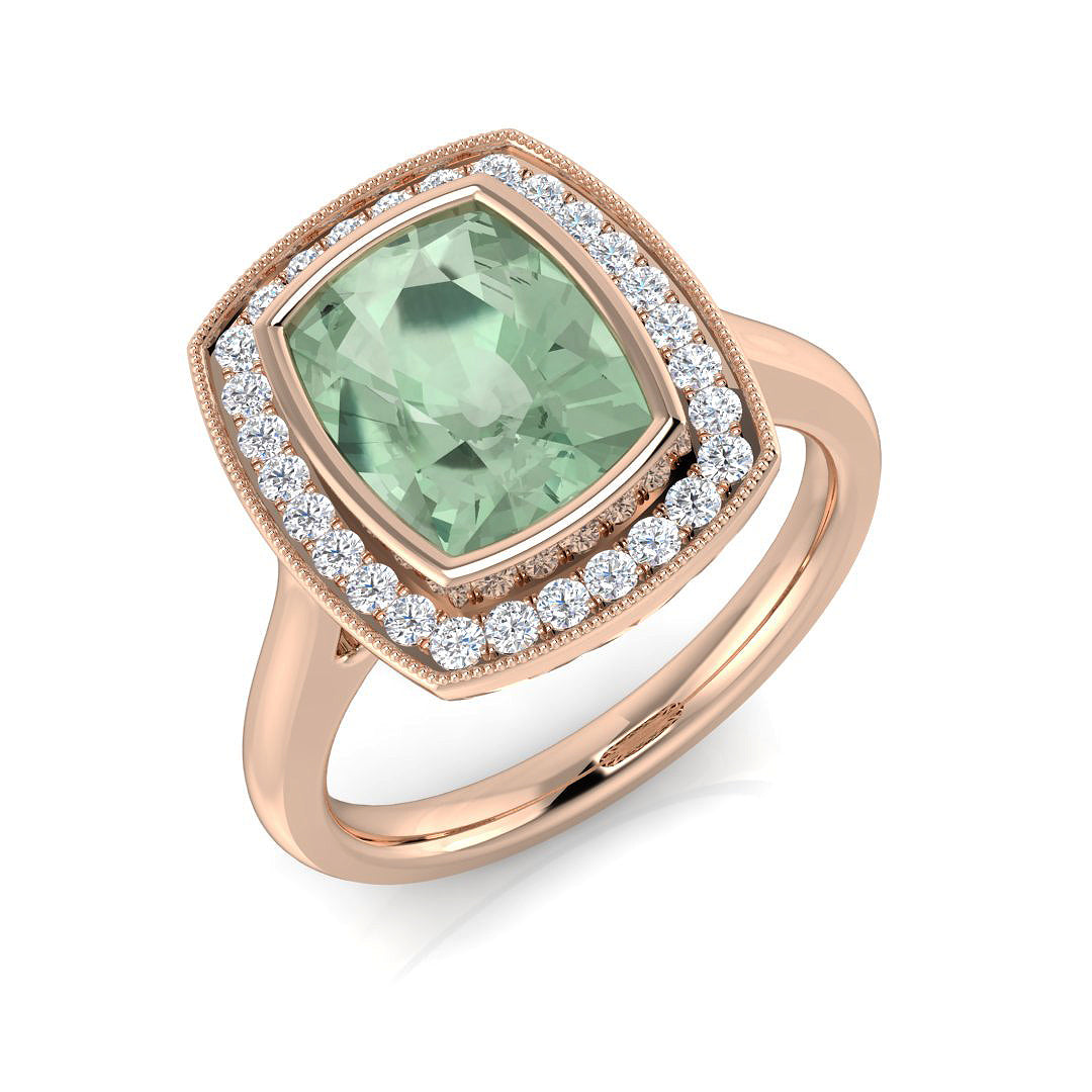 Cushion Gemstone Ring
